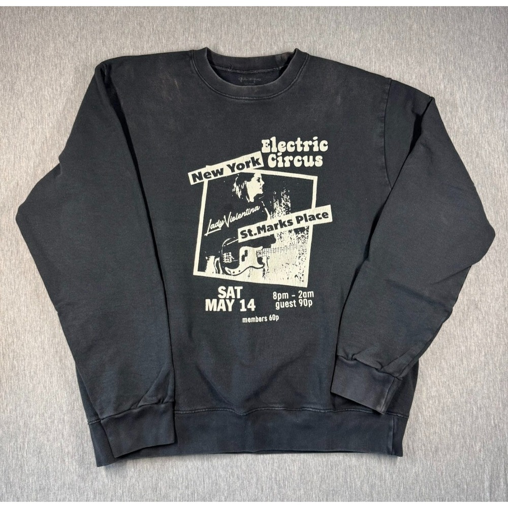 Brandy Melville John Galt Erica Electric Circus NYC Crewneck Sweatshirt Faded
